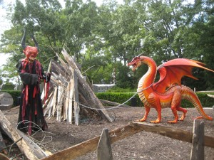 Dragons and demons go together, right? The Demon Street section of Busch Gardens  Howl-O-Scream