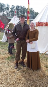 One of the ladies of La Belle Compagnie and a friend of hers from about 600 years in the future.